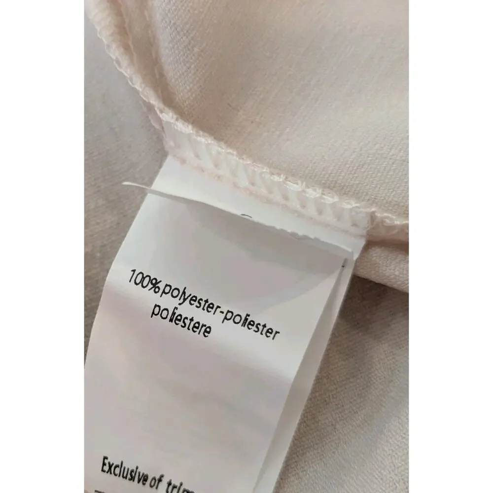 NWT Cupshe Women's Short Sleeveless Dress Ruffle Beige Size Small Beach Swim - Picture 16 of 16